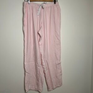 Classic Pink Stripe Victoria's Secret Pajama Lounge Pants Size M Super Soft